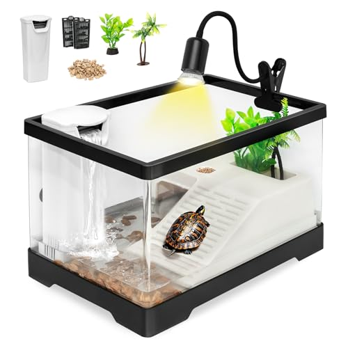 Schildkröten-Tank-Set, Starter-Set für Schildkröten, Krebse, Fische, Amphibien, Reptilien, Größe M, Set von Clioran
