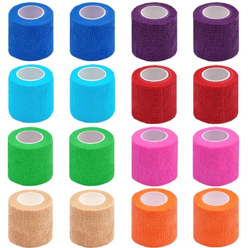 Clooflar Selbstklebender Verband,16 Rollen 5cm x 4.5m Elastische Verbandsmaterial Selbsthaftende Bandage,Fixierbinde Haftbandage Selbstklebend für Sport und Erste Hilfe Vet Wrap Hund Pferde Clooflar Selbstklebender Verband,16 Rollen 5cm x 4.5m Elastische Verbandsmaterial Selbsthaftende Bandage,Fixierbinde Haftbandage Selbstklebend für Sport und Erste Hilfe Vet Wrap Hund Pferde von Clooflar
