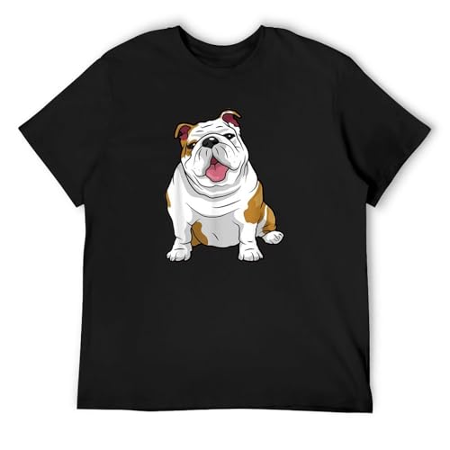 Cotton Cool Design 3D Tee Shirts English Bulldogs Awesome Funny Bulldog Pups Dogs Fitness T-Shirt 3XL Black von Closer