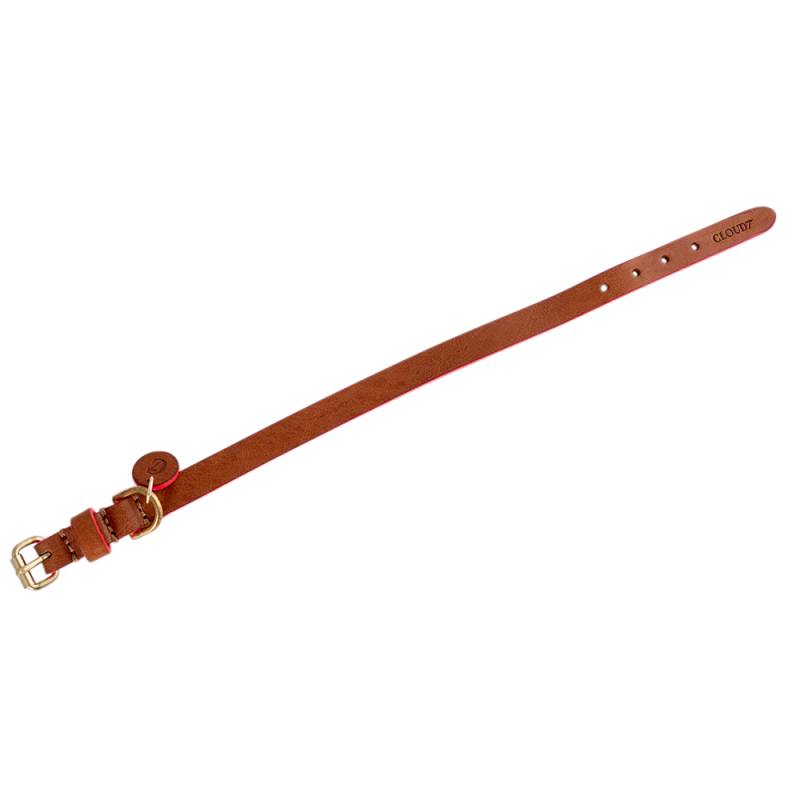Cloud7® Hunde-Halsband Prince Park cognac/pink, Gr. XXS, Breite: ca. 1,2 cm, Halsumfang: ca. 17 - 22 cm von Cloud7®