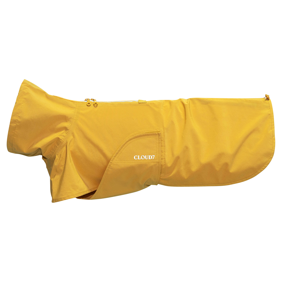 Cloud7® Hunde-Regenmantel Helgoland yellow, Rückenlänge: ca. 26 – 31 cm, Brustumfang: ca. 34 – 40 cm von Cloud7®