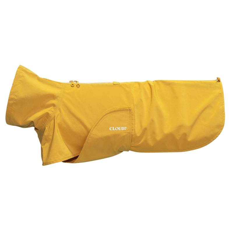 Cloud7® Hunde-Regenmantel Helgoland yellow, Rückenlänge: ca. 26 – 31 cm, Brustumfang: ca. 34 – 40 cm von Cloud7®