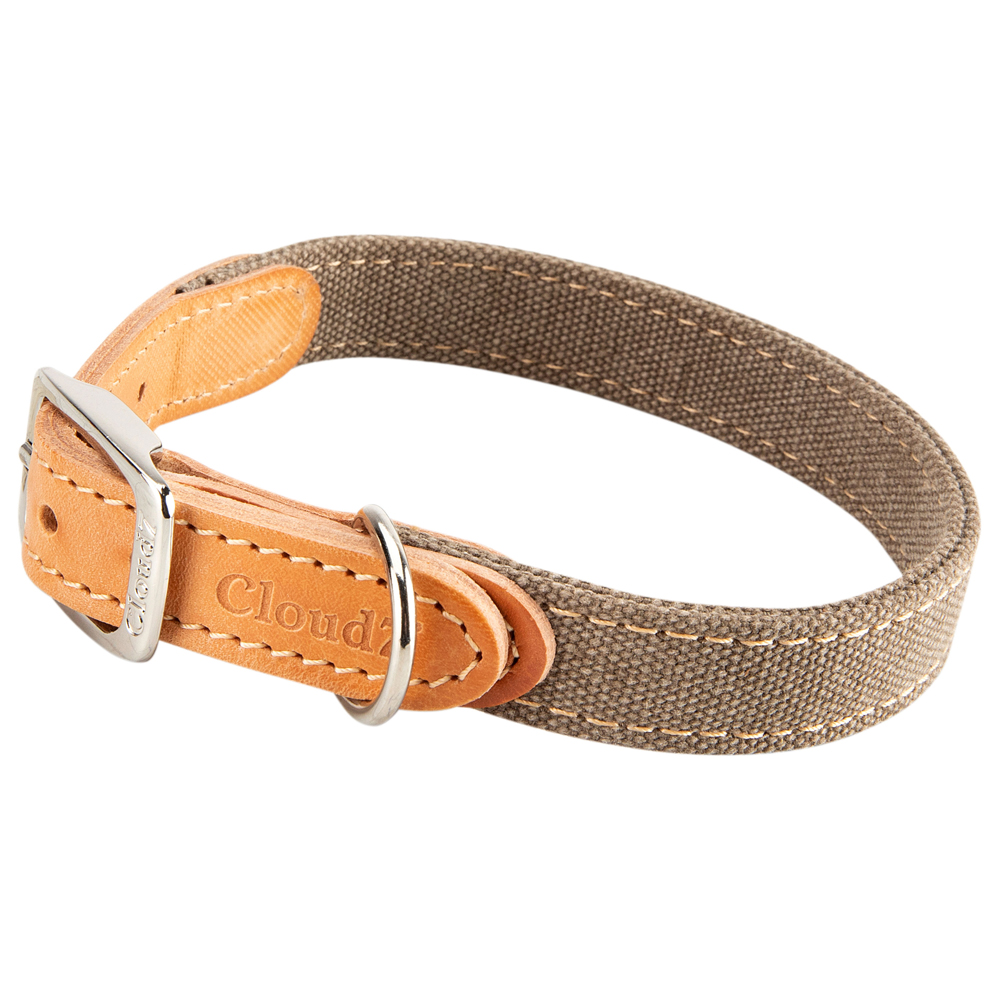 Cloud7® Hundehalsband Tivoli grau-beige, Gr. L, Breite: ca. 2,5 cm, Halsumfang: ca. 36 - 44 cm von Cloud7®