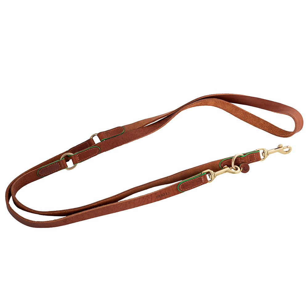 Cloud7® Hundeleine Prince Park cognac/green, Breite: ca. 1,2 cm, Länge: ca. 220 cm von Cloud7®