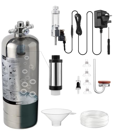 Clscea CO2-Generator-Kit für Aquarien, 4 l, doppelter Druck, verbesserte Version, max. für 600 g + 600 g Rohstoffe, G800S von Clscea