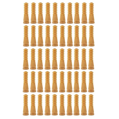 Clyictz 50 Stück Huhnzupffinger, Geflügel, Gummi-Haarentfernungsfinger für Huhn, Ente, Wachtel, Gans, einfache Installation, Gelb von Clyictz