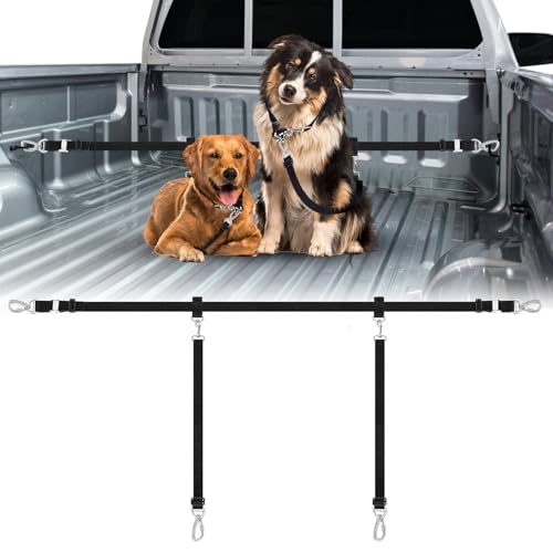 Clysee Doppel-Leinen-Spannsystem für zwei Hunde, verstellbare Doppel-Sicherheitsleine für Auto, dicke Hundeleine, strapazierfähig, für SUV, LKW, Bett Clysee Doppel-Leinen-Spannsystem für zwei Hunde, verstellbare Doppel-Sicherheitsleine für Auto, dicke Hundeleine, strapazierfähig, für SUV, LKW, Bett von Clysee