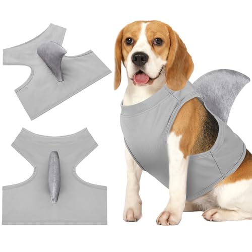 Clysee Halloween-Kostüm für Hunde, Hai, Fischflosse, Hundekostüm für Hunde, Welpen, Cosplay, Geburtstagsparty, Outfit (X-Large), 2 Stück von Clysee
