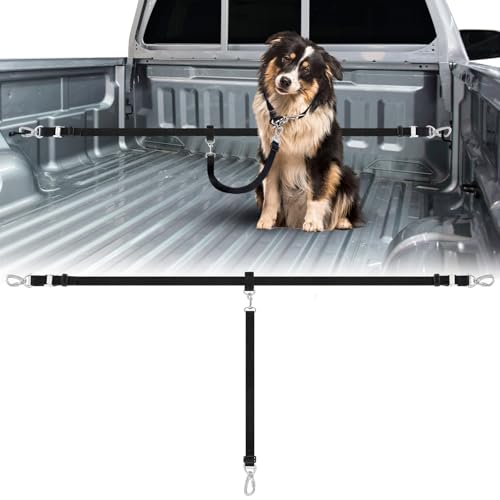 Clysee LKW-Bett, Hundeleinensystem für einen Hund, Pickup, Haltegurt, Autogeschirr, Gürtel, strapazierfähig, verstellbar, Sicherheitsleine für Pickup, SUV, LKW, Outdoor-Bett Clysee LKW-Bett, Hundeleinensystem für einen Hund, Pickup, Haltegurt, Autogeschirr, Gürtel, strapazierfähig, verstellbar, Sicherheitsleine für Pickup, SUV, LKW, Outdoor-Bett von Clysee