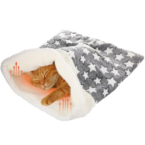 Clysee Selbstheizender Katzenschlafsack für den Innenbereich, selbstwärmend, Katzenbett, Höhle, Heizkissen, gemütlich, weich, Winter, 360 Grad, waschbar, für den Innenbereich, 61 x 55 cm Clysee Selbstheizender Katzenschlafsack für den Innenbereich, selbstwärmend, Katzenbett, Höhle, Heizkissen, gemütlich, weich, Winter, 360 Grad, waschbar, für den Innenbereich, 61 x 55 cm von Clysee