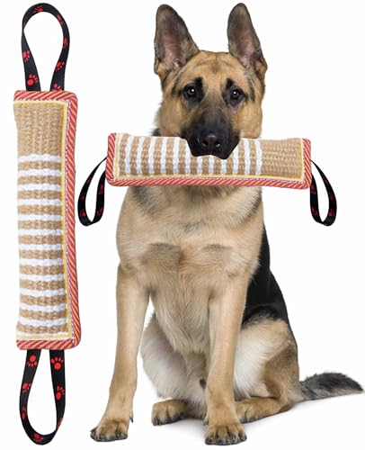 Clysoru Hundespielzeug, robustes Jute-Beißkissen – langlebiges Trainingsgerät für große Hunde von Clysoru
