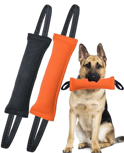 Clysoru Hundespielzeug für Hunde, Doppelpack, robustes Jute-Bisskissen, Trainingsgerät – interaktives Spielzeug für Welpen bis große Hunde. von Clysoru