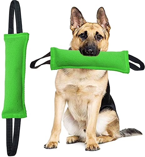 Clysrou Hundespielzeug, robustes Jute-Beißkissen, langlebig, Grün von Clysrou