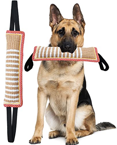 Clysrou Hundespielzeug zum Ziehen, Spielzeug für aggressive Kauer, geeignet für kleine, mittelgroße und große Hunde (rotes Seil) von Clysrou