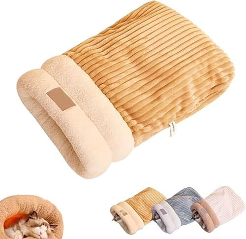 Cmeilau Katzen-Winterschlafsack, weicher Plüsch, großer Katzensack, selbstwärmendes Katzenbett, Katzenschlafsack für Hauskatzen, 360°-Wickel, bequemer Haustier-Kuschelsack, Haustiermatte (Brown, M) Cmeilau Katzen-Winterschlafsack, weicher Plüsch, großer Katzensack, selbstwärmendes Katzenbett, Katzenschlafsack für Hauskatzen, 360°-Wickel, bequemer Haustier-Kuschelsack, Haustiermatte (Brown, M) von Cmeilau