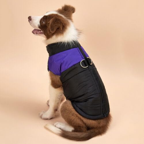 Neue wasserdichte Weste für Hunde und Welpen, warme Winterkleidung, gepolsterter Outdoor-Mantel, Weste, Skianzug mit D-Ring für kleine, mittelgroße und große Hunde von Cmeilau