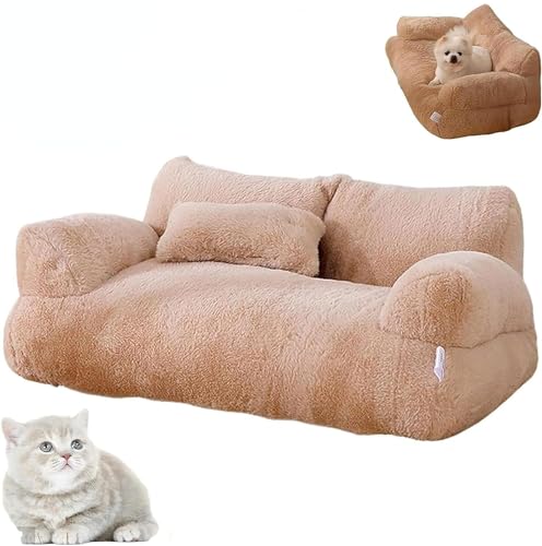 Winterweiches Haustier-Beruhigungssofa, flauschiges Plüsch-Haustiersofa, abnehmbares und waschbares Memory-Schaum-Haustiersofa für mittelgroße kleine Hunde und Katzen mit abnehmbarem Bezug (M, Coffee) Winterweiches Haustier-Beruhigungssofa, flauschiges Plüsch-Haustiersofa, abnehmbares und waschbares Memory-Schaum-Haustiersofa für mittelgroße kleine Hunde und Katzen mit abnehmbarem Bezug (M, Coffee) von Cmeilau