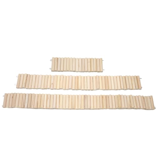 Cndiyald Hamster Bridge Holz 3 Prozentklettern Hamster Zaun DIY Hamster Käfigdekoration Haustier Hamster Leiterbrücke, Hamster Zaun von Cndiyald