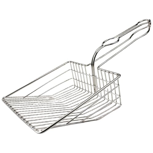 Cndiyald Katzenstreu Schaufel großer und Schwerer Eisenstrauder-Schaufel mit ergonomischem Griff Easy Washhoor-Out Poop- für Zuhause, Cat Scooper von Cndiyald