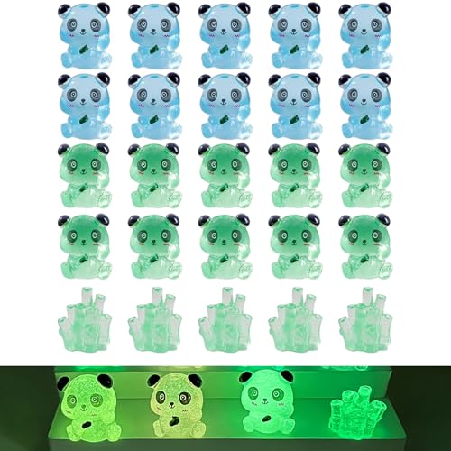 Cndiyald Mini -Harz -Tiere, leuchtende Mini -Harz -Pandas 25pcs, Glühen in den dunklen Panda -Figuren, winzige Panda -Figuren von Cndiyald