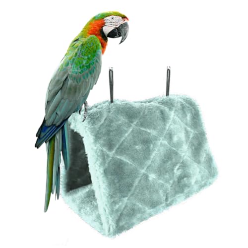 Cndiyald Papagei Käfig Papagei Hängematte Vogel Hanging Bett weiches Plüsch -Nest -Spielzeug für Käfigbrüftungen eclectus shelkeet Cockatiels Lovebird blau von Cndiyald