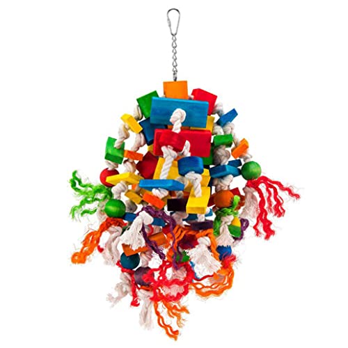 Cndiyald Papageienkauspielzeug kaust kaustieren hölzern Vogel käfig bissspielzeug farbenfrohe vogelspielzeug für große mittelvögel Jaws spielsachen von Cndiyald