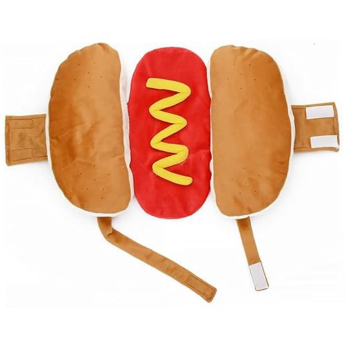 Hotdog -Kleidung für Hundehundkostüme, Hotdog -Kleidung für Hunde, warme weiche süße Party -Cosplay -Kostüme für Welpen kleine Hunde Haustiere, Hundegeräle und Accessoires mit 2 Plüsch -Squeak -Spiel Hotdog -Kleidung für Hundehundkostüme, Hotdog -Kleidung für Hunde, warme weiche süße Party -Cosplay -Kostüme für Welpen kleine Hunde Haustiere, Hundegeräle und Accessoires mit 2 Plüsch -Squeak -Spiel von Cndiyald