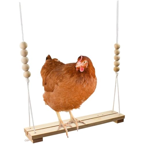 Hühnchen -Swing -Spielzeug für Coop Safe Holzzubehör Große Barsch Leiter für Geflügel Run Rooster Hens Küken Haustier Papageien Stressabbau für Vögel Schwankungen von Cndiyald