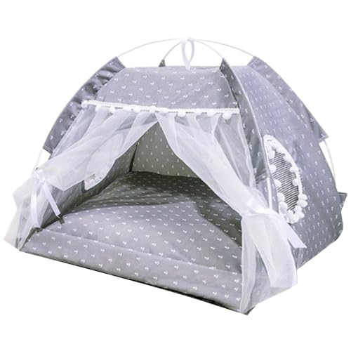 Hundehaus im Innen, Hundehaus Zwinger, weiches Zelt mit Netzfenster & Vorhang, tragbares Katzenbett, Katzennest -Welpenhöhle Hundehaus im Innen, Hundehaus Zwinger, weiches Zelt mit Netzfenster & Vorhang, tragbares Katzenbett, Katzennest -Welpenhöhle von Cndiyald