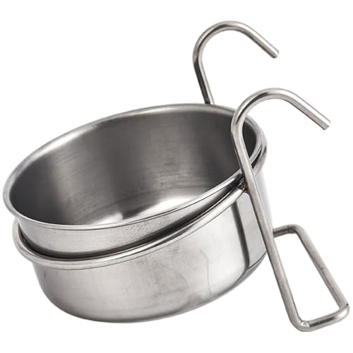 Hundekiste Schüssel, Edelstahl Zwinger Wasserschale hängen, kein verschütteter Hundefutterfutter mit Halter zum Füttern von Katzen, Zwinger Wasser hängen Hundekiste Schüssel, Edelstahl Zwinger Wasserschale hängen, kein verschütteter Hundefutterfutter mit Halter zum Füttern von Katzen, Zwinger Wasser hängen von Cndiyald