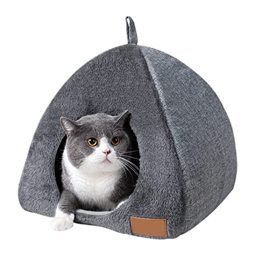 Cndiyald Katzenhöhlenbett Katze Iglu -Bett mit waschbaren abnehmbaren Kissen Haustier Nest Hunde Schlafsofa dunkelgrau L -Katzenhäuser und Eigentumswohnungen Cndiyald Katzenhöhlenbett Katze Iglu -Bett mit waschbaren abnehmbaren Kissen Haustier Nest Hunde Schlafsofa dunkelgrau L -Katzenhäuser und Eigentumswohnungen von Cndiyald