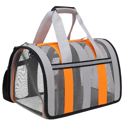 Cndiyald Katzenträgerbeutel, atmungsaktive Faltbare 16x11x10 -Zoll -Katzenbeutel mit Tasche und abnehmbarem Riemen, reflektierende Seitenöffnung & Tasche von Cndiyald