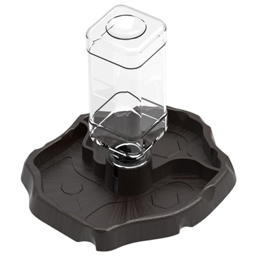 Reptilienwasserschale mit Flasche, 2 in 1 Kunststoffautomatikschildkrötenfutter- und Wasserspender für Schildkröten, Gecko, Schlange, Skorpion, automatische Schildkrötenfuttermittel von Cndiyald