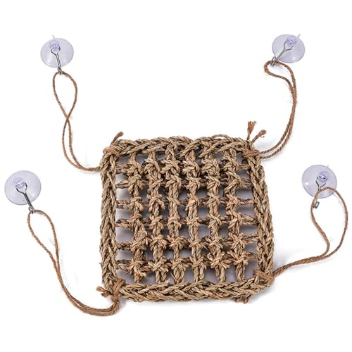 Vogel -Seegrasmatte, Seegrasmatte für Vögel, 7x7 Naturgras Vogel Futtersuche Spielzeug, natürliches Grasgewebte Netto -Hängematte Vogel -Seegrasmatte, Seegrasmatte für Vögel, 7x7 Naturgras Vogel Futtersuche Spielzeug, natürliches Grasgewebte Netto -Hängematte von Cndiyald