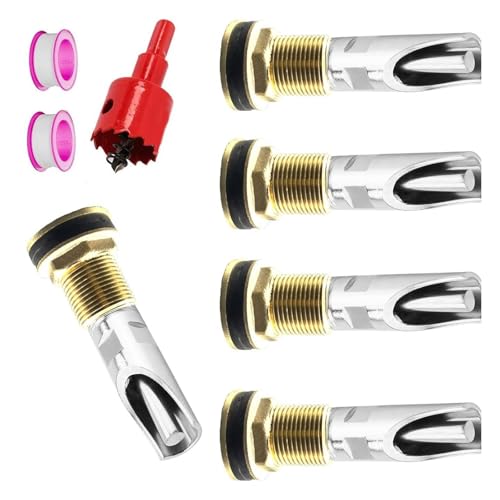 Cnrfeoap 5pcs Edelstahl Schweine Waterer Nippel Für Schweine Und Ziege Mit Messingwassertanks Und Klebeblöhre von Cnrfeoap