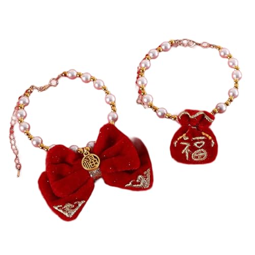 Cnrfeoap Pet Neujahr Wagen Bowknot Halskette Bowknot Charm Wedding Kostüm Perlen Ketten Ketten Bowknot Halskette Cnrfeoap Pet Neujahr Wagen Bowknot Halskette Bowknot Charm Wedding Kostüm Perlen Ketten Ketten Bowknot Halskette von Cnrfeoap
