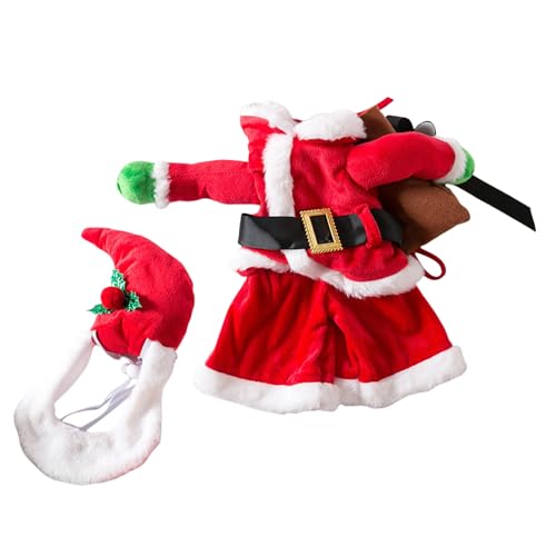 Cnrfeoap Festival Haustier Santa Kostüm Und Hat Set Rollenspiele Haustierparty Outfit Mit Weihnachtsmann Weihnachtshund Katzen Foto Requisiten Anzug Anzug von Cnrfeoap