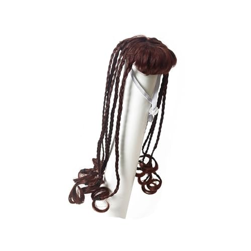 Hunde-Kopfbedeckung, lang, geflochtenes Frisuren-Outfit, Kunsthaar, einfach, lustig, Partyhut für Haustiere Hunde-Kopfbedeckung, lang, geflochtenes Frisuren-Outfit, Kunsthaar, einfach, lustig, Partyhut für Haustiere von Cnrfeoap