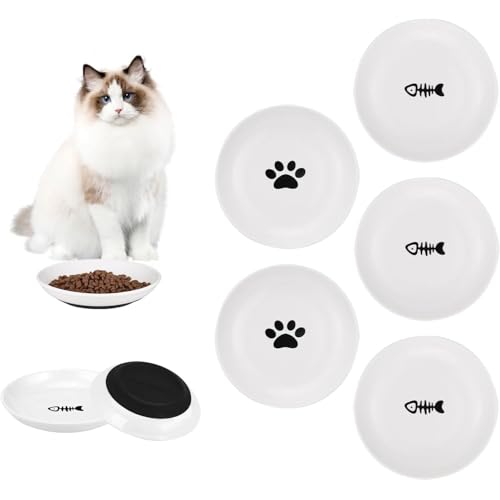 Cnwinu 5 Stück Katzennapf Flach Keramik,Futternapf Katze mit Rutschfestem Silikonboden,Fressnäpfe für Katzen,Cat Bowl,Katzen Napfset,Keramik Napf Hund,Futternäpfe für Kleines Haustier Cnwinu 5 Stück Katzennapf Flach Keramik,Futternapf Katze mit Rutschfestem Silikonboden,Fressnäpfe für Katzen,Cat Bowl,Katzen Napfset,Keramik Napf Hund,Futternäpfe für Kleines Haustier von Cnwinu