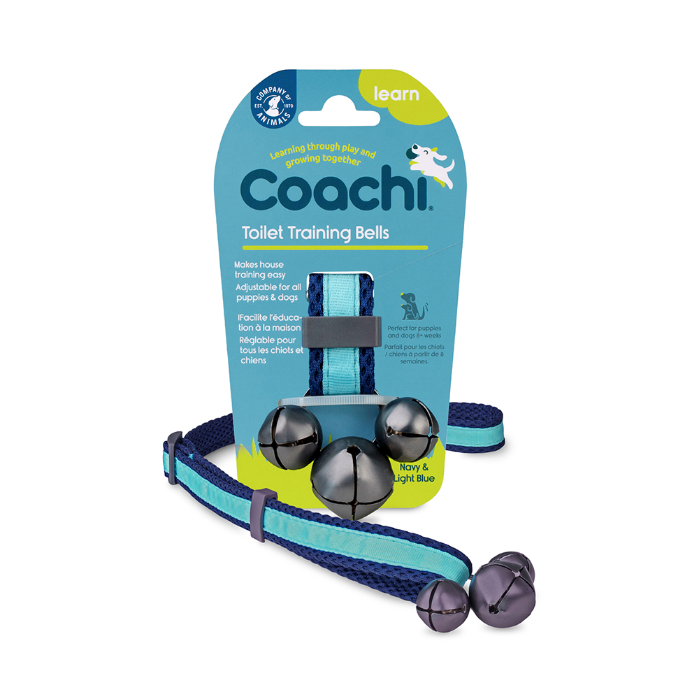 Coachi Glocken für Toiletten-Training mit Hunden - längenverstellbar von 55 bis 90 cm von Coachi