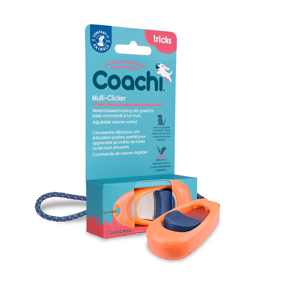 Coachi Multi-Clicker für Hunde - coral von Coachi