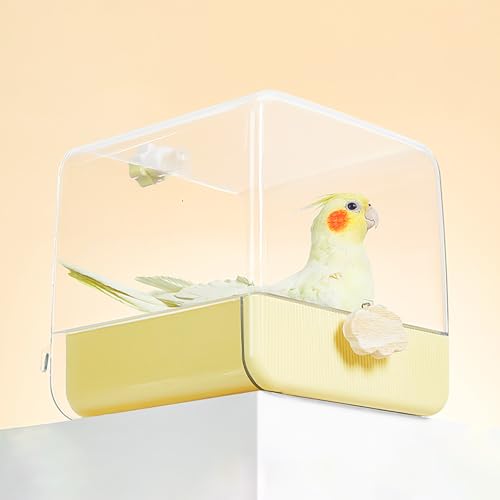 Coalinker Vogeltränke zum Aufhängen, Multifunktions-Vogeltränke/Schale/Haus, Vogelkäfig-Zubehör, geeignet für kleine bis mittelgroße Vögel, wie Lovebirds, Finken, Sittiche, Mannikin von Coalinker