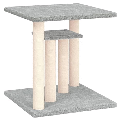 Coavain Kratzbaum mit Plattformen 47,5x47,5x50 cm Holz&Plüsch Praktisches Katzenmöbel Mit Plattformen Tätigkeitsbereich für Haustiere Indoor für Katzen zum Verstecken Krallenschärfen Hellgrau Coavain Kratzbaum mit Plattformen 47,5x47,5x50 cm Holz&Plüsch Praktisches Katzenmöbel Mit Plattformen Tätigkeitsbereich für Haustiere Indoor für Katzen zum Verstecken Krallenschärfen Hellgrau von Coavain