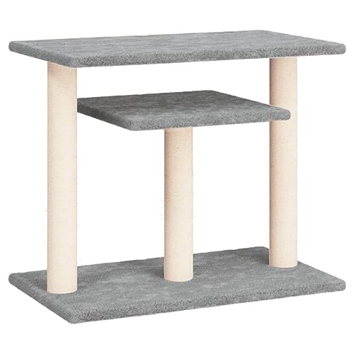 Coavain Kratzbaum mit Plattformen 60x34,5x62,5 cm Holz&Plüsch Praktisches Katzenmöbel Mit Plattformen Tätigkeitsbereich für Haustiere Weicher Plüsch Katzen zum Entspannen Hellgrau Coavain Kratzbaum mit Plattformen 60x34,5x62,5 cm Holz&Plüsch Praktisches Katzenmöbel Mit Plattformen Tätigkeitsbereich für Haustiere Weicher Plüsch Katzen zum Entspannen Hellgrau von Coavain