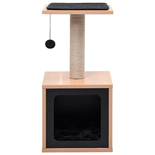 Coavain Kratzbaum mit Sisal-Kratzmatte Schwarz 30x30x62 cm Vielfältige Verwendung Katzenmöbel Mit Plattformen Indoor Tätigkeitsbereich für Haustiere Robust und Stabil Basis Holz&MDF&Plüsch Coavain Kratzbaum mit Sisal-Kratzmatte Schwarz 30x30x62 cm Vielfältige Verwendung Katzenmöbel Mit Plattformen Indoor Tätigkeitsbereich für Haustiere Robust und Stabil Basis Holz&MDF&Plüsch von Coavain
