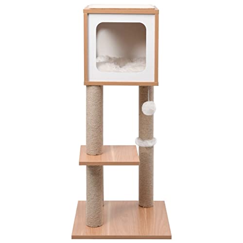 Coavain Kratzbaum mit Sisal-Kratzmatte Weiß 40x40x90 cm Vielfältige Verwendung Katzenmöbel Mit Plattformen Indoor Tätigkeitsbereich für Haustiere Robust und Stabil Basis Holz&MDF&Kunstfell Coavain Kratzbaum mit Sisal-Kratzmatte Weiß 40x40x90 cm Vielfältige Verwendung Katzenmöbel Mit Plattformen Indoor Tätigkeitsbereich für Haustiere Robust und Stabil Basis Holz&MDF&Kunstfell von Coavain