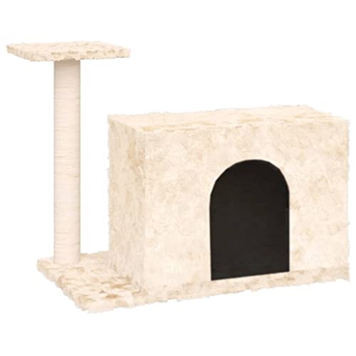 Coavain Kratzbaum mit Sisal-Kratzsäulen Creme 66x40x51 cm Holz&Plüsch Tätigkeitsbereich für Haustiere Mit Ruheplattformen Langlebig Katzenmöbel Vielfältige Verwendung Katzen Klettern Coavain Kratzbaum mit Sisal-Kratzsäulen Creme 66x40x51 cm Holz&Plüsch Tätigkeitsbereich für Haustiere Mit Ruheplattformen Langlebig Katzenmöbel Vielfältige Verwendung Katzen Klettern von Coavain