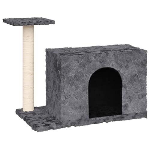 Coavain Kratzbaum mit Sisal-Kratzsäulen Dunkelgrau 66x40x51 cm Holz&Plüsch Tätigkeitsbereich für Haustiere Mit Ruheplattformen Langlebig Katzenmöbel Vielfältige Verwendung Katzen Klettern Coavain Kratzbaum mit Sisal-Kratzsäulen Dunkelgrau 66x40x51 cm Holz&Plüsch Tätigkeitsbereich für Haustiere Mit Ruheplattformen Langlebig Katzenmöbel Vielfältige Verwendung Katzen Klettern von Coavain