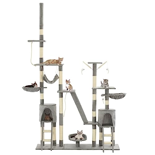 Coavain Kratzbaum mit Sisal-Kratzsäulen Grau 147x35x250 cm Katzenmöbel Mit Aussichtsplattformen Ruhebereiche Kratzen Klettern Indoor Tätigkeitsbereich für Haustiere Leicht zu Montieren Coavain Kratzbaum mit Sisal-Kratzsäulen Grau 147x35x250 cm Katzenmöbel Mit Aussichtsplattformen Ruhebereiche Kratzen Klettern Indoor Tätigkeitsbereich für Haustiere Leicht zu Montieren von Coavain