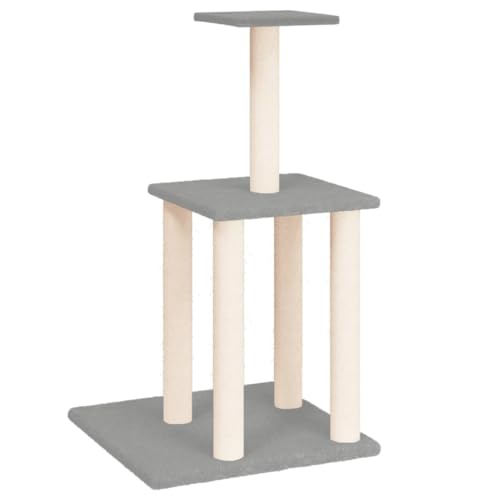 Coavain Kratzbaum mit Sisal-Kratzsäulen Hellgrau 47,5x47,5x85,5 cm Holz&Plüsch Klassische Katzenmöbel Mit Plattformen Indoor Tätigkeitsbereich für Haustiere Praktisches Design Katzen Entspannen Coavain Kratzbaum mit Sisal-Kratzsäulen Hellgrau 47,5x47,5x85,5 cm Holz&Plüsch Klassische Katzenmöbel Mit Plattformen Indoor Tätigkeitsbereich für Haustiere Praktisches Design Katzen Entspannen von Coavain